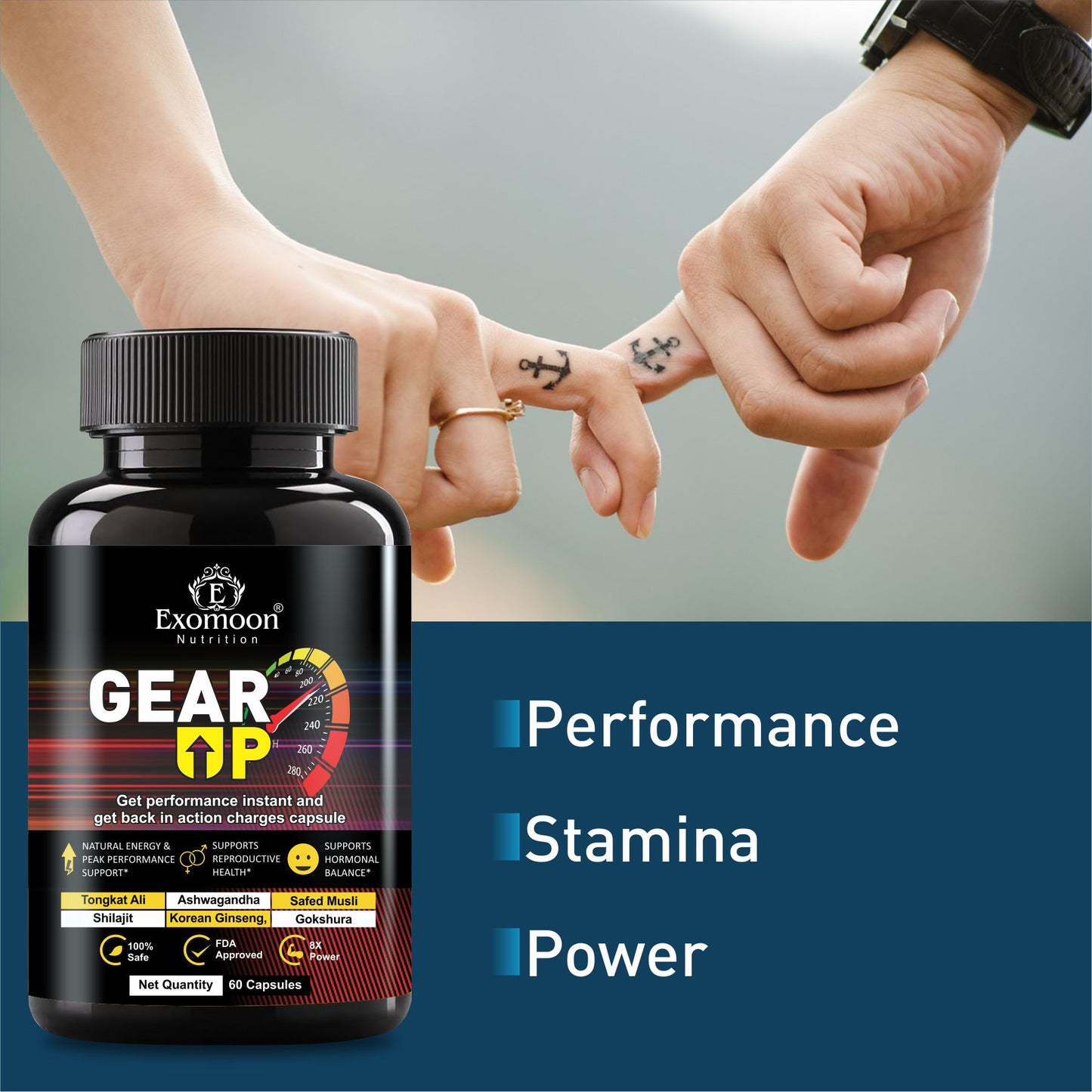 GEAR UP Capsule for Men | Daily Wellness Supplement