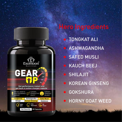 GEAR UP Capsule for Men | Daily Wellness Supplement