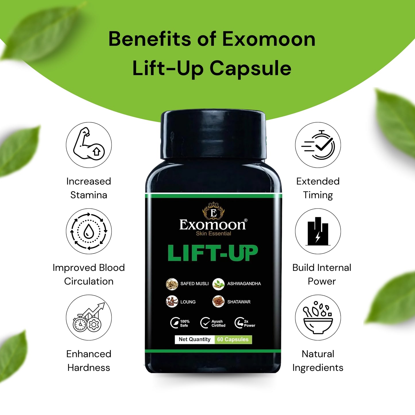 Exomoon Lift-Up Capsule For Men (Male Enhancer) - 60 Capsules